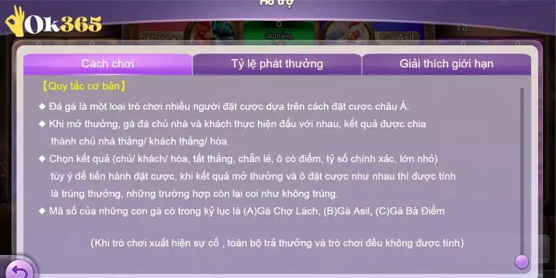 Hướng dẫn đá gà online tại OK365